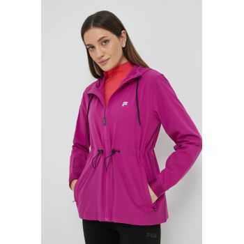 Fila jachetă de alergare Racine culoarea violet, de tranzitie de firma originala
