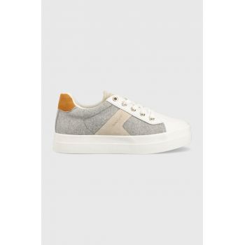 Gant sneakers din piele Avona culoarea gri