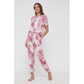 Answear Lab pijama femei, culoarea roz