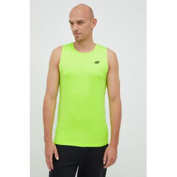 4F tricou de antrenament culoarea galben de firma original