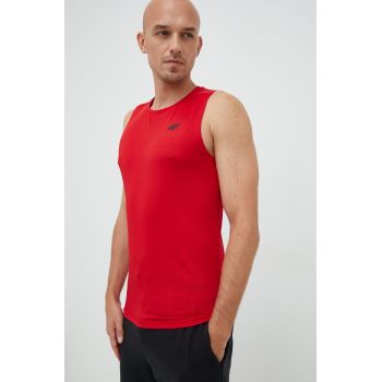 4F tricou de antrenament culoarea rosu ieftin