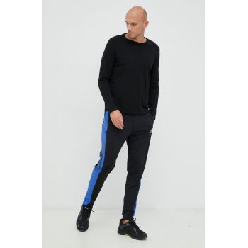 adidas Performance pantaloni de alergare barbati, culoarea negru, modelator ieftini