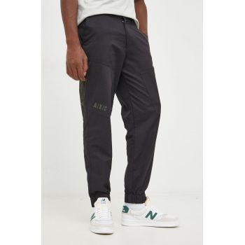 Armani Exchange pantaloni barbati, culoarea negru