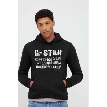 G-Star Raw bluza barbati, culoarea negru, neted