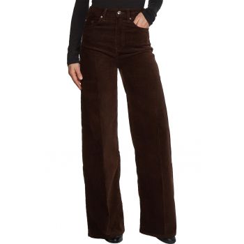 Pantaloni din reiat cu croiala ampla
