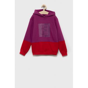 Fila bluza copii culoarea violet, neted la reducere