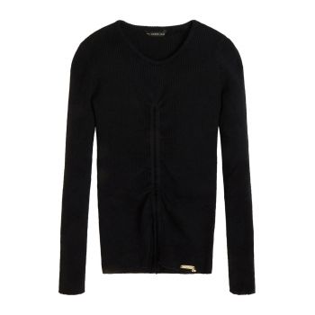Bluza cu aspect striat si fronseu