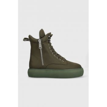 Dkny sneakers Aken femei, culoarea verde,