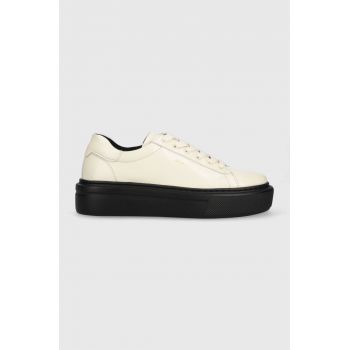 Gant sneakers din piele Alincy culoarea bej