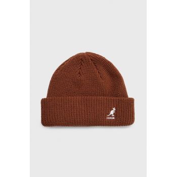 Kangol caciula culoarea maro, din tesatura neteda