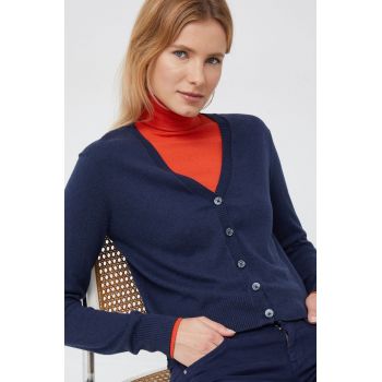 Pepe Jeans cardigan din amestec de casmir femei, culoarea albastru marin, light