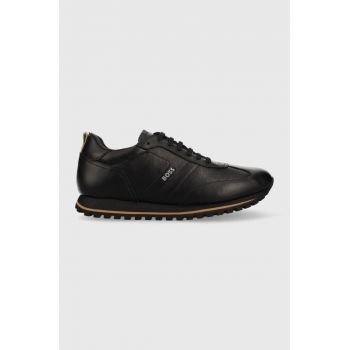 BOSS sneakers din piele Parkour culoarea negru