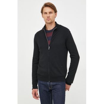 Trussardi cardigan din amestec de lana barbati, culoarea negru