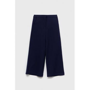 United Colors of Benetton pantaloni copii culoarea albastru marin, neted