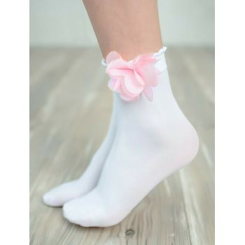 Sosete lycra cu manseta intarita si flori aplicate Knittex Hawai 40 den Sosete lycra cu manseta intarita si flori aplicate Knittex Hawai 40 den
