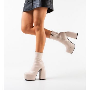 Botine dama Katey Bej ieftine