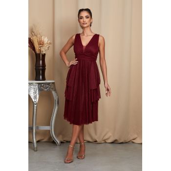 Rochie Estella Bordo ieftina