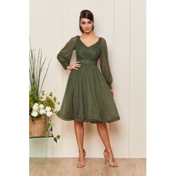 Rochie Lucy Kaki ieftina la reducere