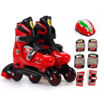 Role Ferarri masura 29-32 cu set protectie Rosu la reducere