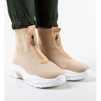 Sneakers dama Eshan Khaki ieftina