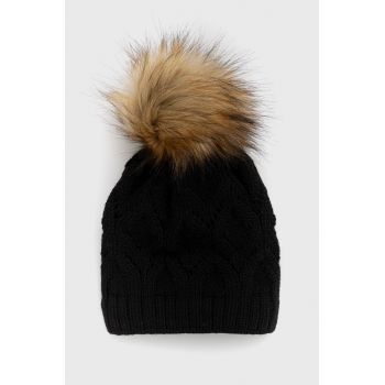 Answear Lab caciula culoarea negru, din tricot gros