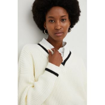 Answear Lab pulover femei, culoarea alb, călduros