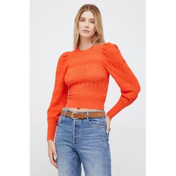 Desigual pulover femei, culoarea portocaliu, light ieftin