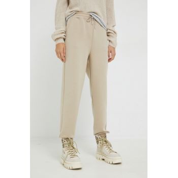 Only pantaloni de trening femei, culoarea bej,