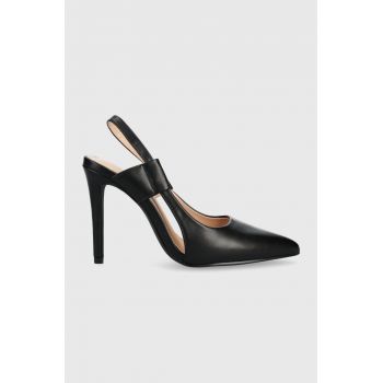 Answear Lab pantofi cu toc culoarea negru
