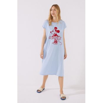 women'secret camasa de pijama Mickey femei, culoarea gri