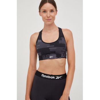 Reebok sutien sport Lux culoarea gri, modelator de firma original