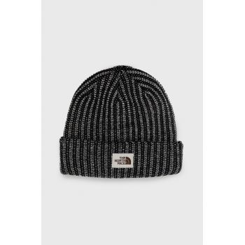 The North Face caciula culoarea negru, din tricot gros