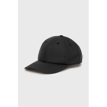 Rains șapcă 13600 Cap culoarea negru, uni 13600.01-01.Black de firma originala