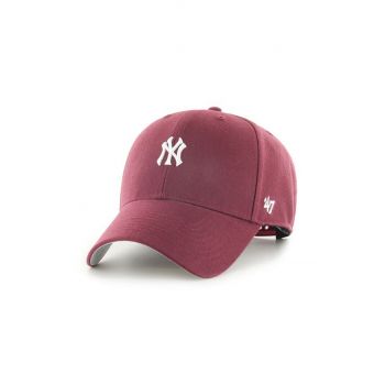 47brand sapca Mlb New York Yankees culoarea bordo, cu imprimeu