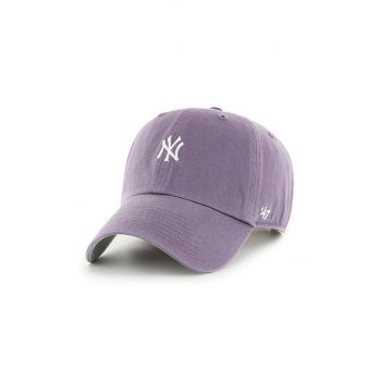 47brand sapca Mlb New York Yankees culoarea violet, cu imprimeu ieftina