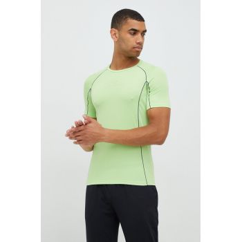 4F tricou de alergare culoarea verde, cu imprimeu