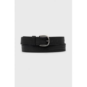 Sisley curea de piele barbati, culoarea negru