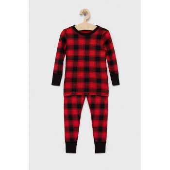 GAP pijamale de bumbac pentru copii culoarea rosu, modelator