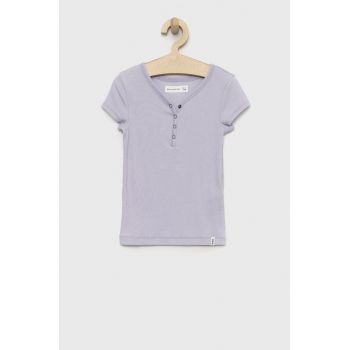Abercrombie & Fitch tricou copii culoarea violet ieftin