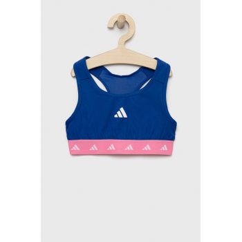 adidas Performance sutien sport fete culoarea albastru marin