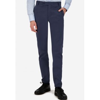 Pantaloni chino cu model uni