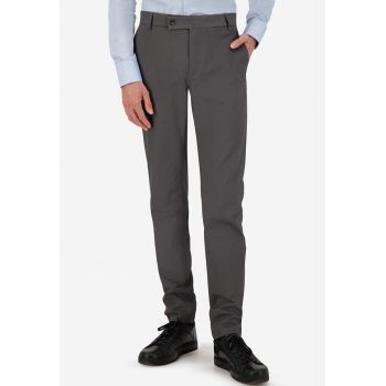 Pantaloni chino cu model uni