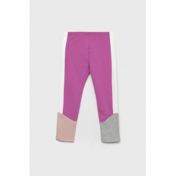 United Colors of Benetton leggins copii culoarea violet, modelator