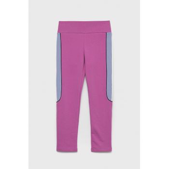 United Colors of Benetton leggins copii culoarea violet, modelator