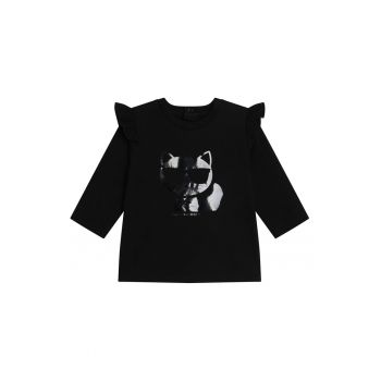 Bluza cu imprimeu logo si colanti
