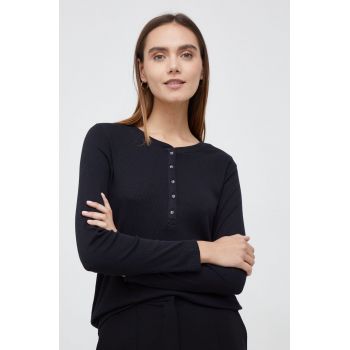 GAP longsleeve femei, culoarea negru