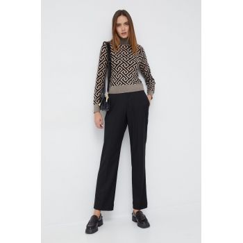 Vero Moda pulover femei, culoarea negru, light, cu turtleneck