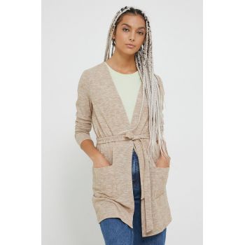 Vila cardigan femei, culoarea maro, light