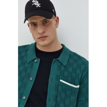 Abercrombie & Fitch pulover barbati, culoarea verde