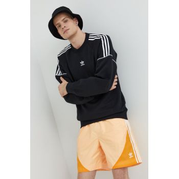 adidas Originals hanorac de bumbac barbati, culoarea negru, cu imprimeu